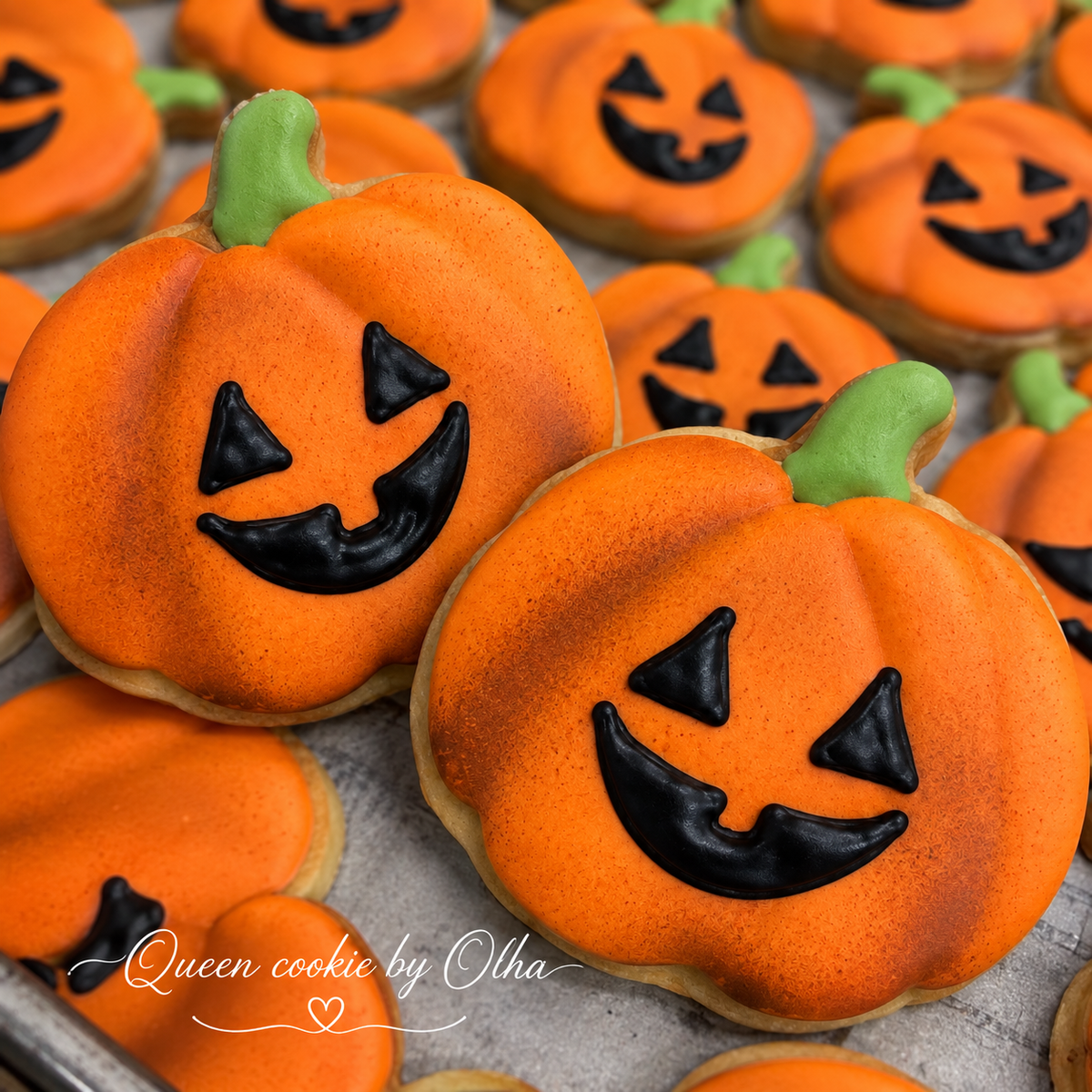 Halloween Pumpkin Sugar Cookies