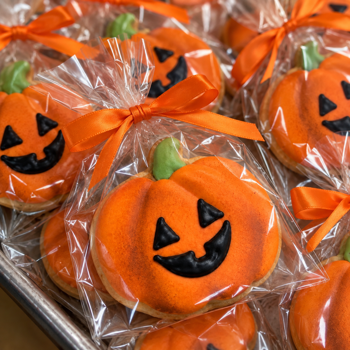 Halloween Pumpkin Sugar Cookies